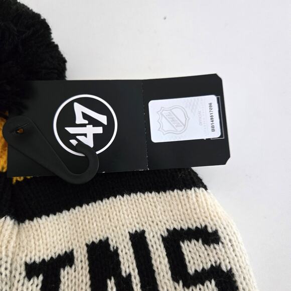 New 47 Brand Bruins Centennial Big Bad Bruins Gold Knit Winter Hat - Picture 6 of 7